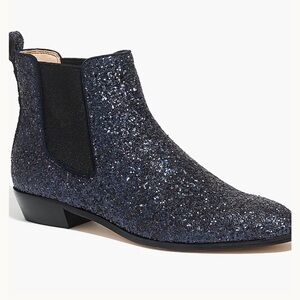 NWOT J. Crew Glitter Chelsea Boots